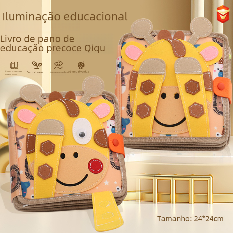 Baby Felt Busy Educational Fabric Book with Velcro