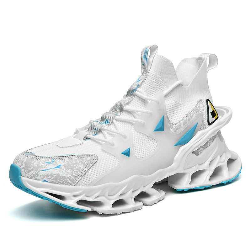 Trendy Knitted Blade Sole Sports Shoes for Teens