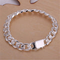 Fashionable Silver-Plated Men's Side Buckle Bracelet