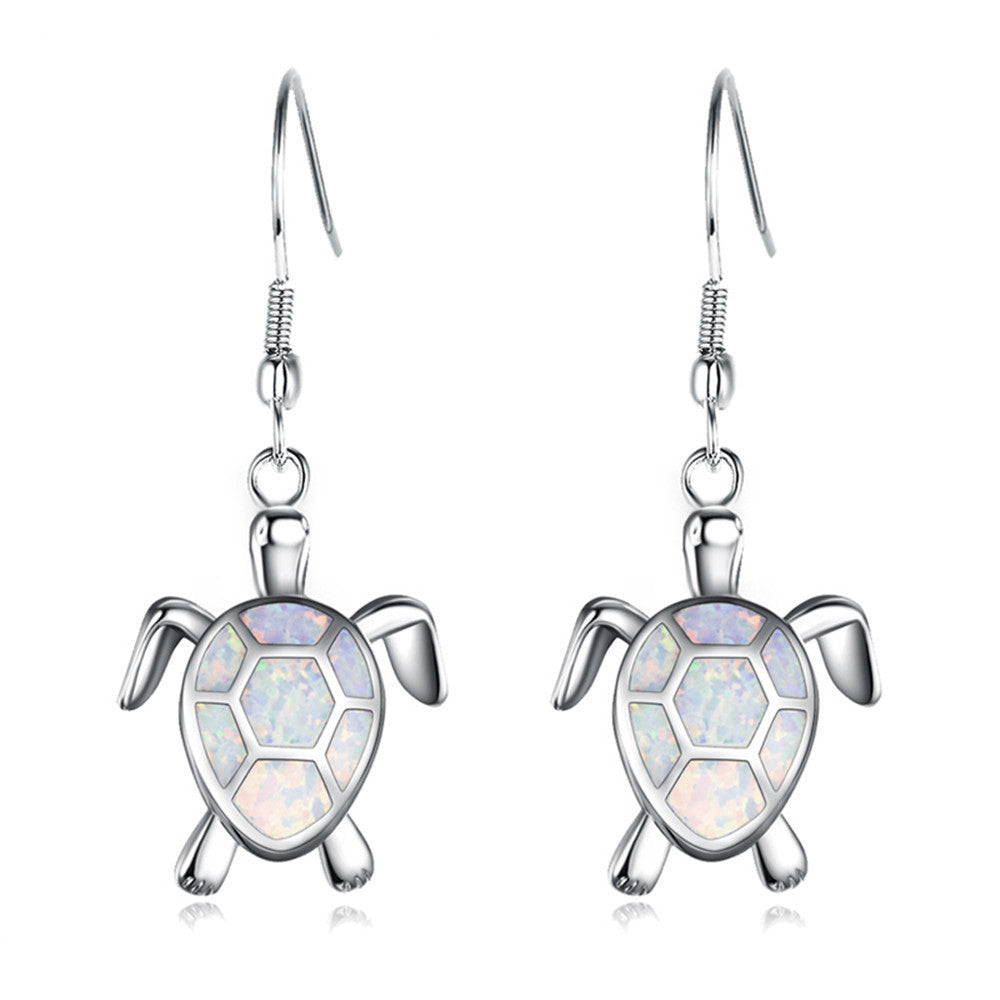 Fashionable Australian Opal Turtle Earrings for Women