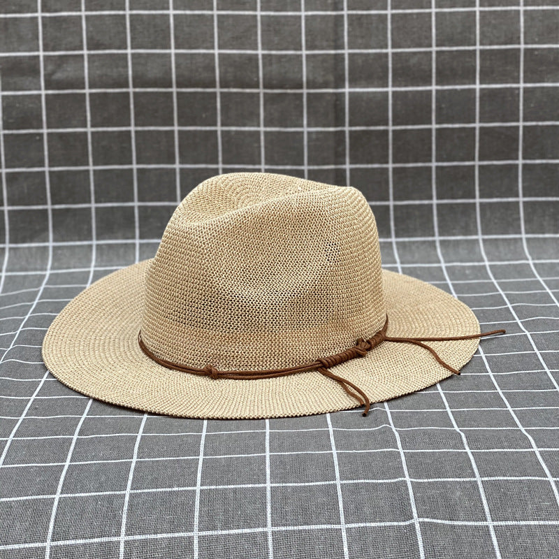 Summer Wide Brim Straw Hat for Beach and Sun Protection
