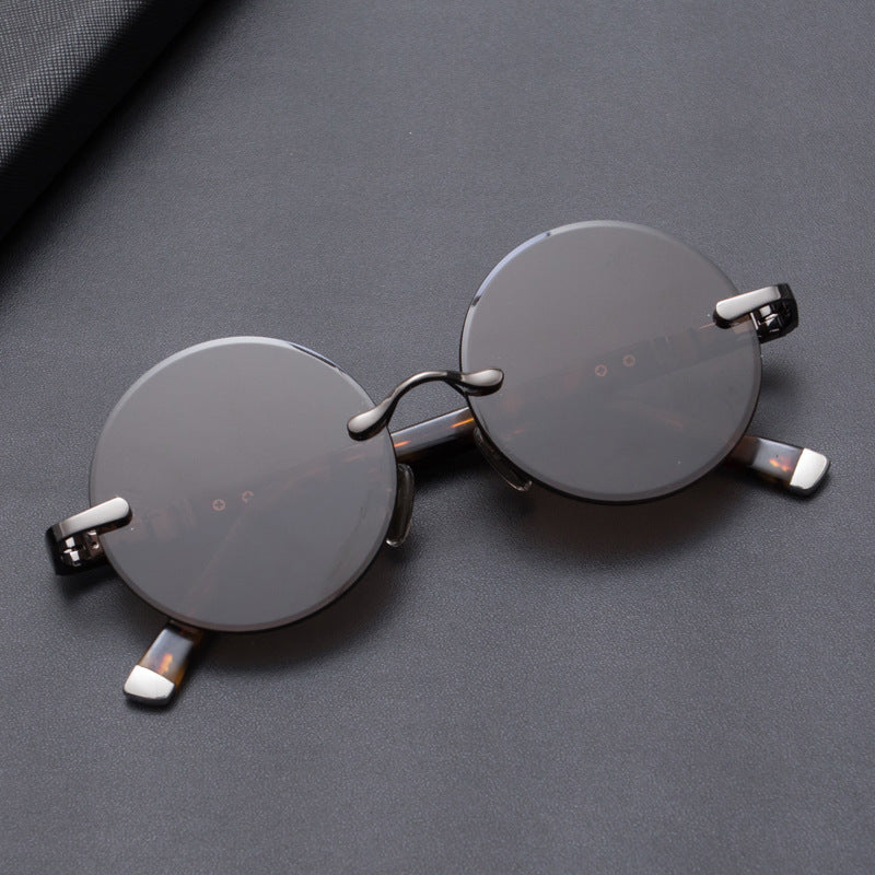 HD Crystal Vintage Round Sunglasses for Men