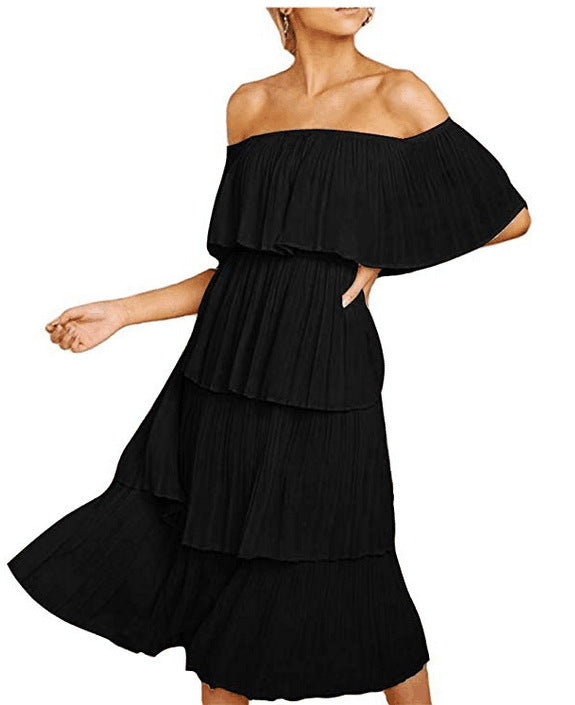 2018 Summer Off-Shoulder Layered Maxi Dress for Women