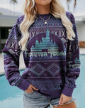 Vintage Western Style Women's Sweatshirt - Casual Pullover