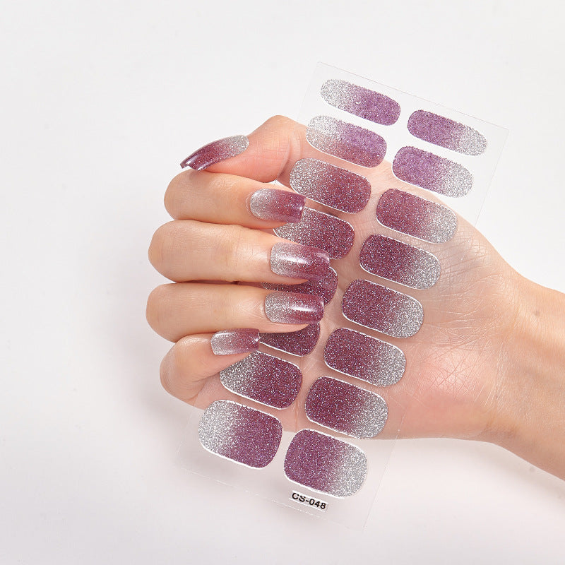 16-Color Solid Nail Stickers for Elegant Designs