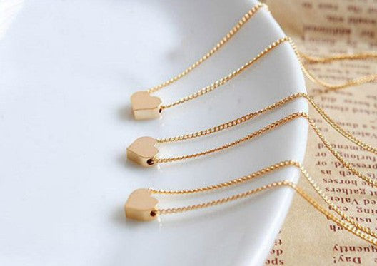Minimalist Heart Pendant Necklace for Women