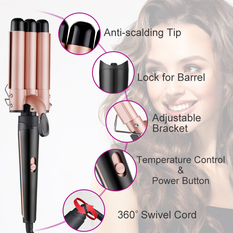 5-in-1 LED Display Curling Wand with Interchangeable Heads