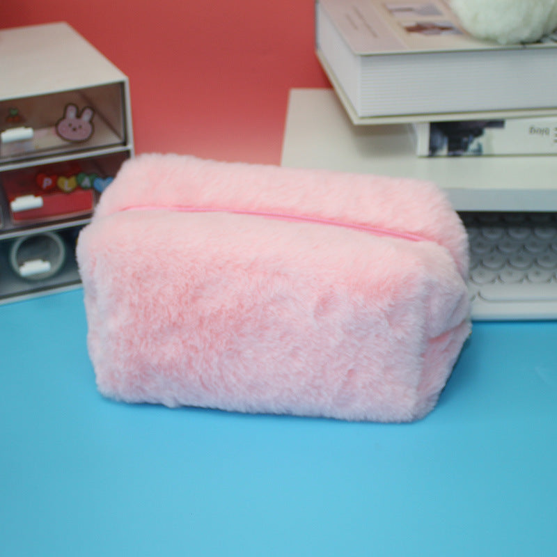 Macaron Plush Pen Bag and Handbag Combo