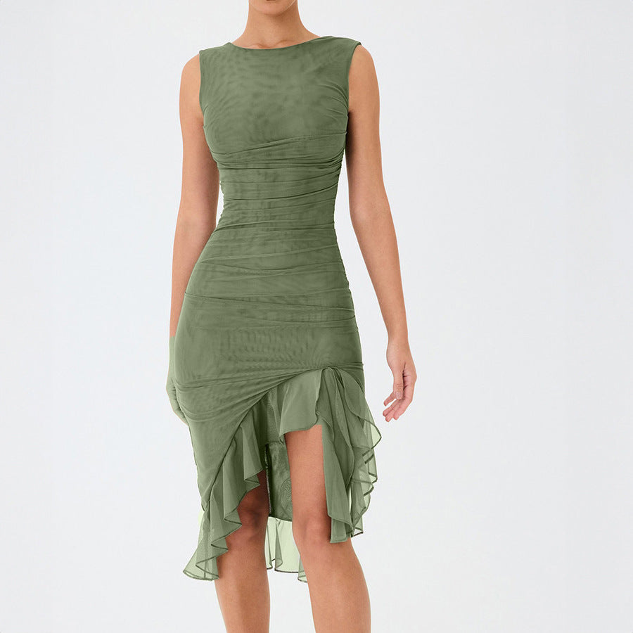 2023 Summer-Fall Women's Slim Fit Backless Dress