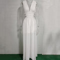 2024 New Women's Deep V-Neck Backless Maxi Dress