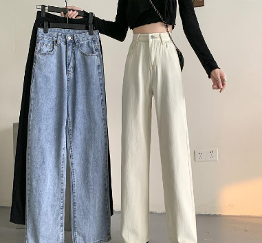 High-Waisted Loose Fit Wide-Leg Jeans for Women