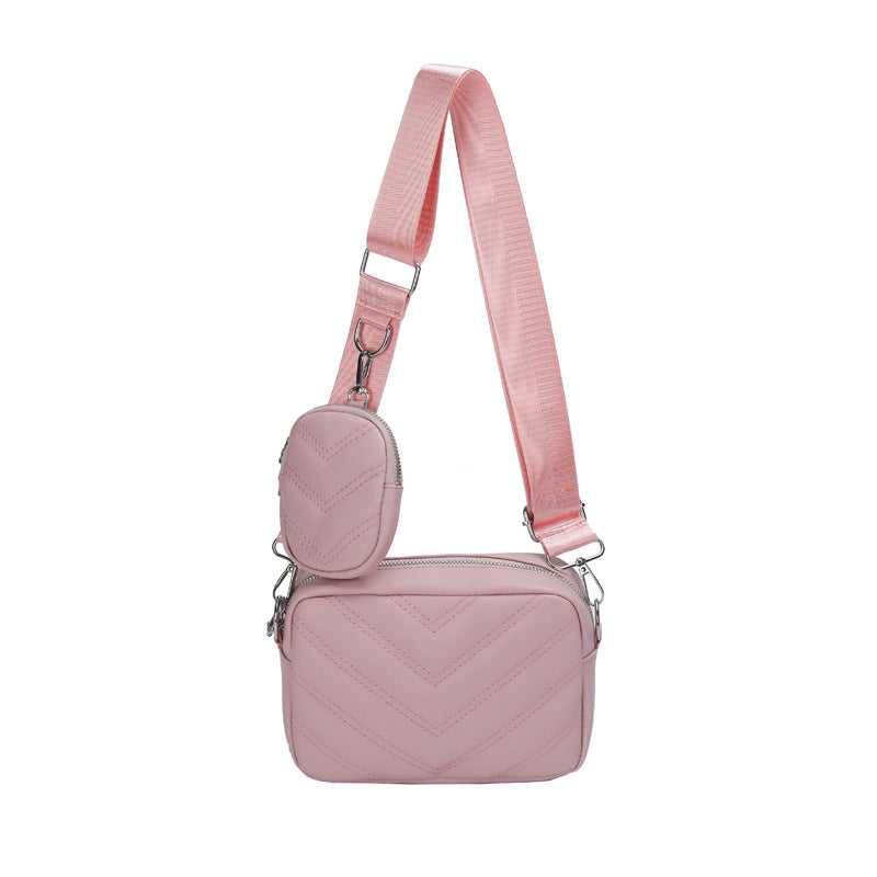 Stylish Women's Embroidered Shoulder Bag in PU Leather