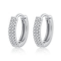 S925 Silver Double Row Cubic Zirconia Earrings