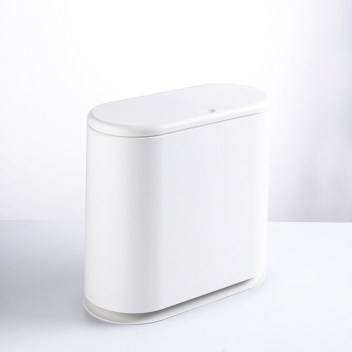Oval Press Trash Can