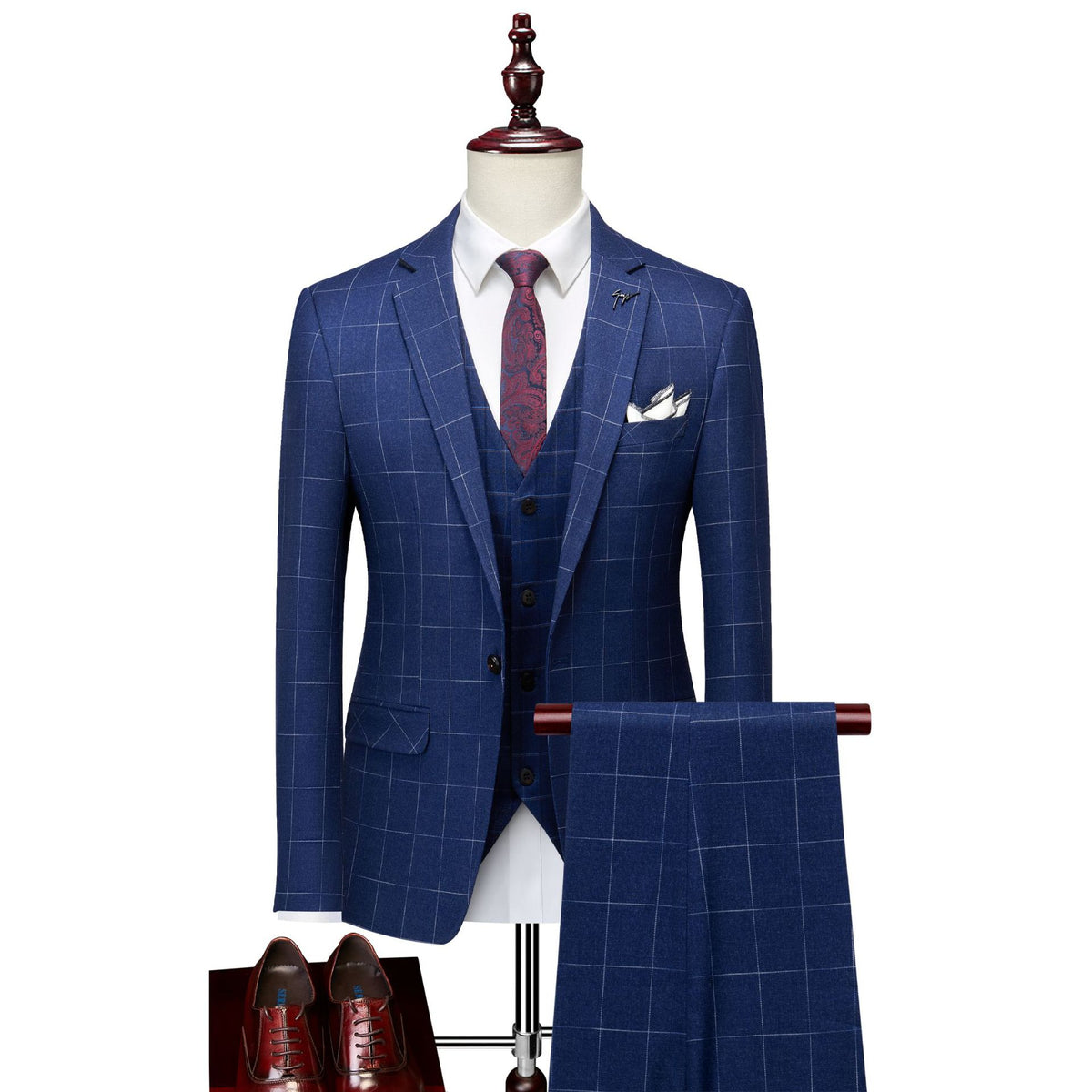 Men's Business Suit Set - Lightweight Luxury 3-Piece