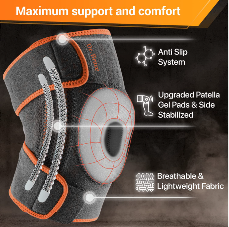 Outdoor Sports Anti-Slip Knee Pads with Breathable Support