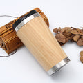 Creative Bamboo Insulated Cup - Double Layer Stainless Steel