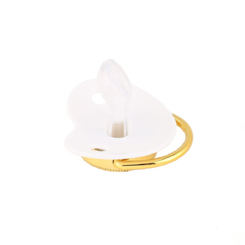 Luxury Alphabet Printed Silicone Baby Pacifier with Clip