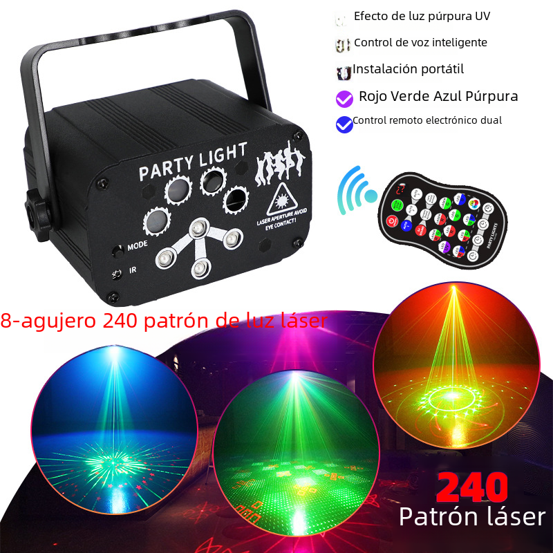 Mini Christmas Pattern Laser Projector with Rotating Lights