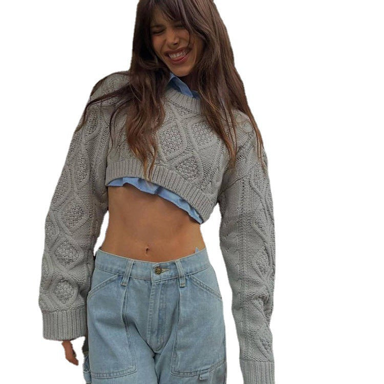 2022 Women's Fashion Layered Design Knit Sweater