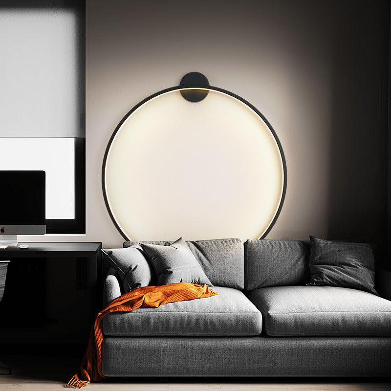 Nordic Minimalist Round Bedside Ring Wall Light