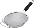 Kafoor 7" Fine Mesh Strainer with Thermo Plastic Rubber Handle - Sieve Fine Mesh Stainless Steel - Ideal to Strain Pasta Quinoa and Rice.
