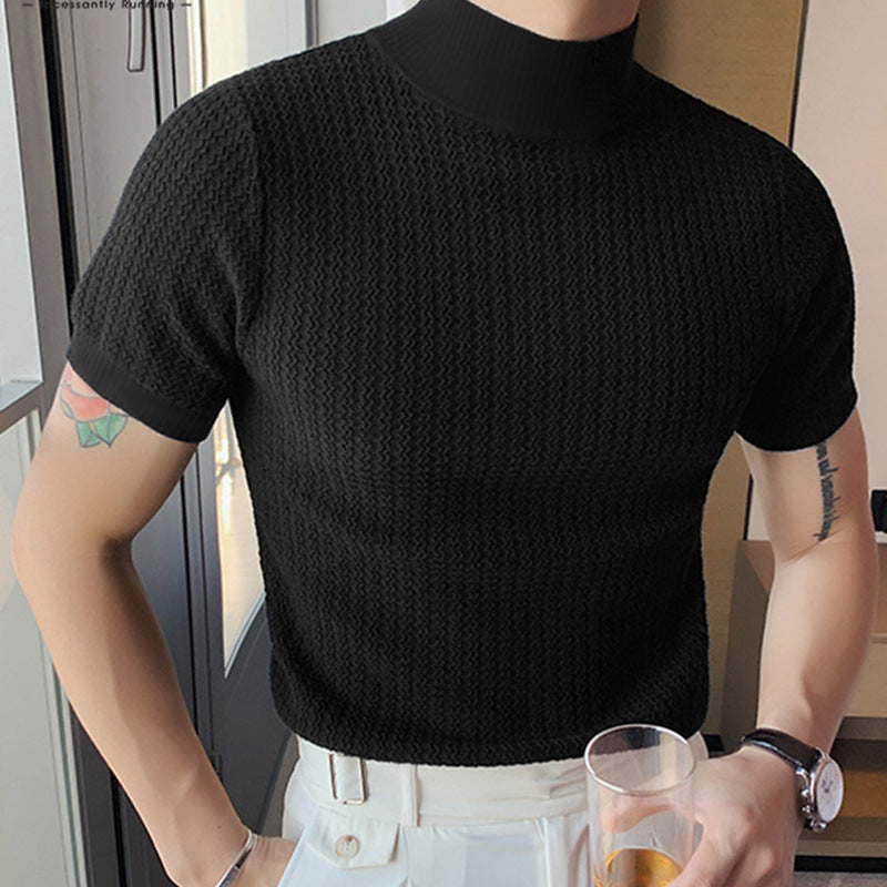 2023 Summer Men's Short Sleeve Knit T-Shirt