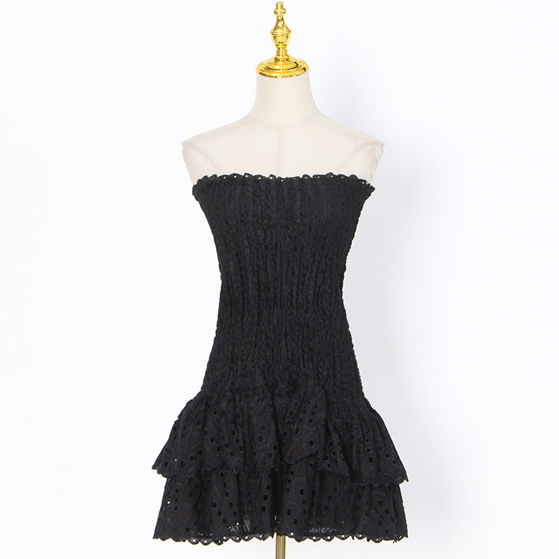 2024 Spring Sexy A-Line Strapless Embroidered Dress