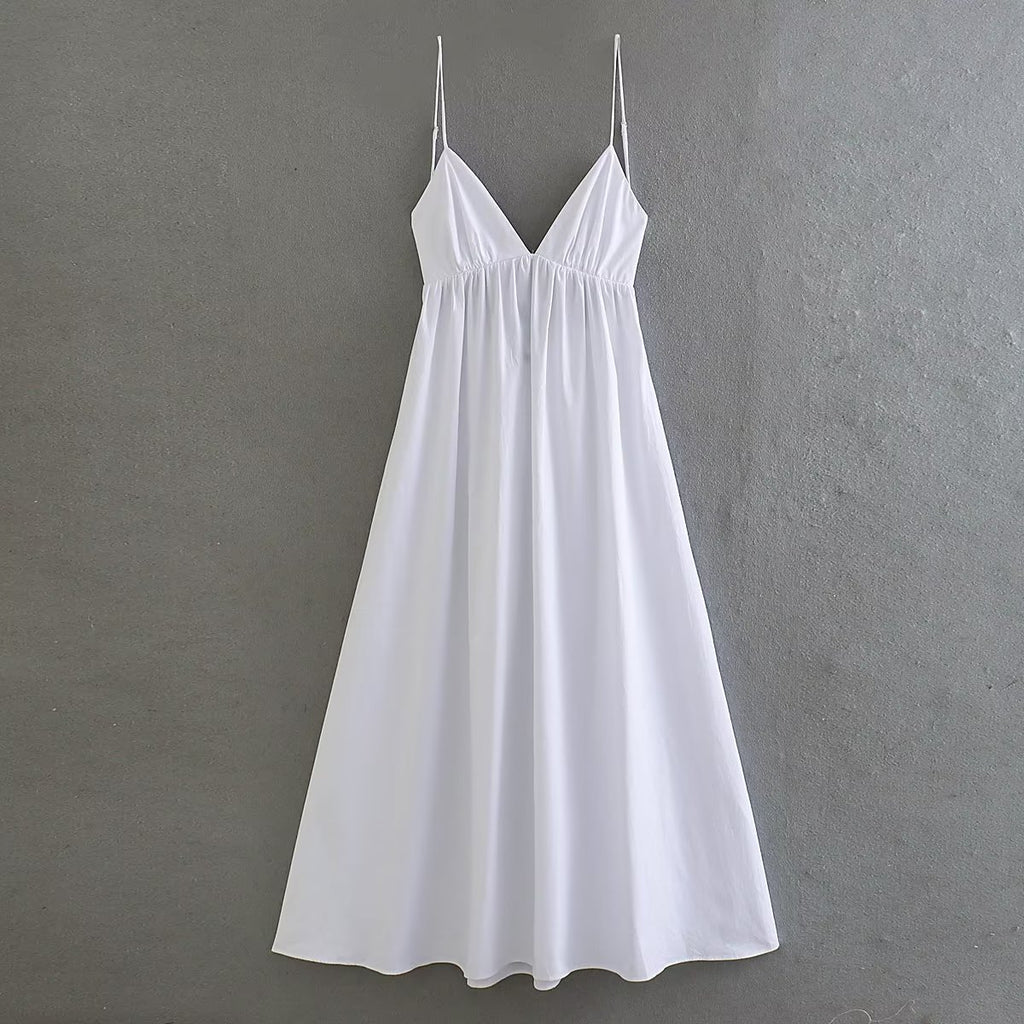 2023 Summer New Style Backless Midi Dress M4-A472D
