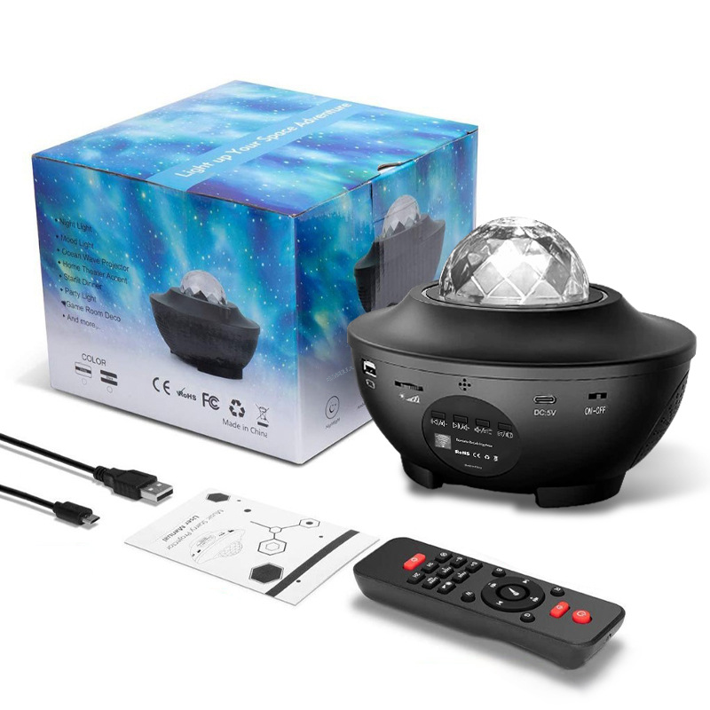 Bluetooth Music Rotating Star Projector Night Light