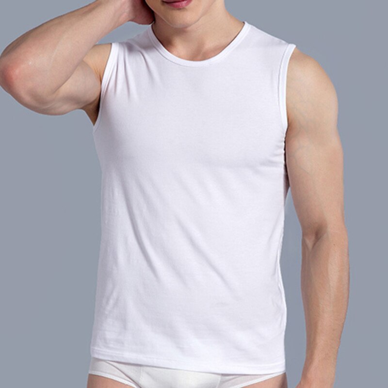 Men's Breathable Cotton Vest for Gym Sports Training