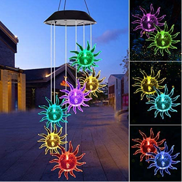 Outdoor Solar LED Wind Chime Light - Hummingbird Design