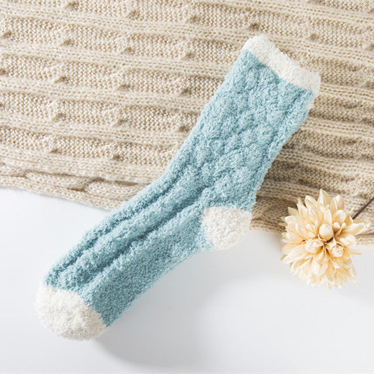 Coral Velvet Women's Sleep Socks - Thick & Warm Winter
