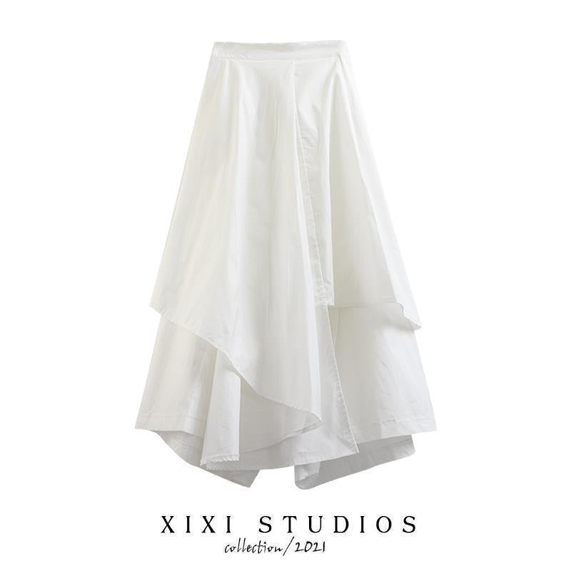 2023 Summer High-Waist Irregular A-Line Skirt for Women