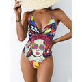 2022 Women's Deep V Triangle Swimsuit with Demon Eyes