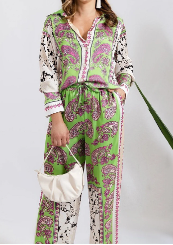 Carmen Set - Shirt and Pants with Elastic (One Set)