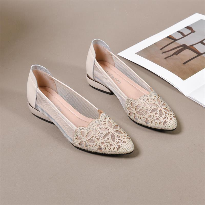 Women's Summer Soft Bottom Mesh Sandals with Chunky Heels