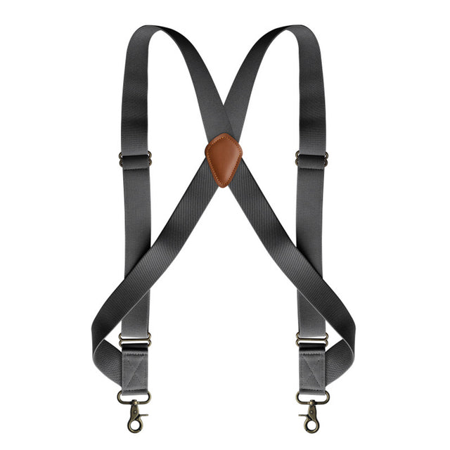 Adjustable Heavy Duty Men's Solid Color Suspenders