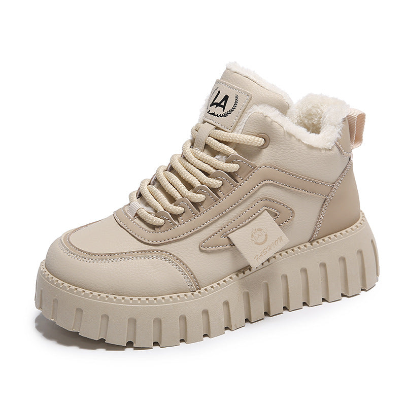 Korean Style Winter High-Top Warm Sneakers for Women