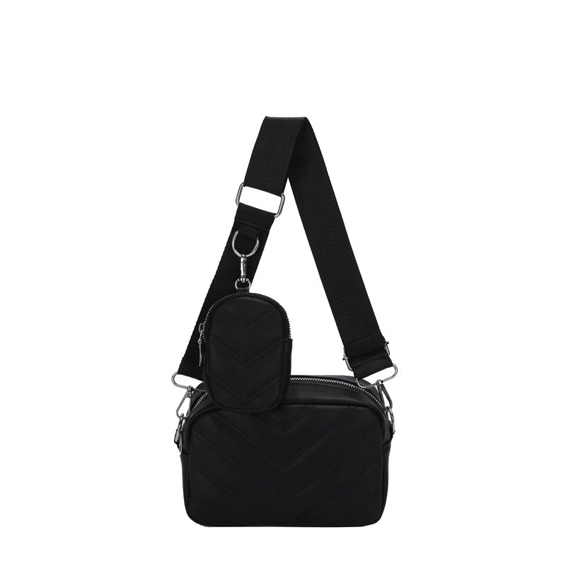 Stylish Women's Embroidered Shoulder Bag in PU Leather