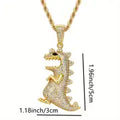 Trendy Dinosaur Pendant Necklace for Hip Hop Boys