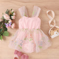 2023 Spring/Summer Girls' Embroidered Lace Romper