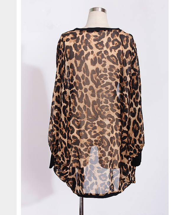 Leopard Print Chiffon Sun Protection Outerwear