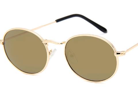 Retro Colorful Ocean Frame Metal Sunglasses for Fashion