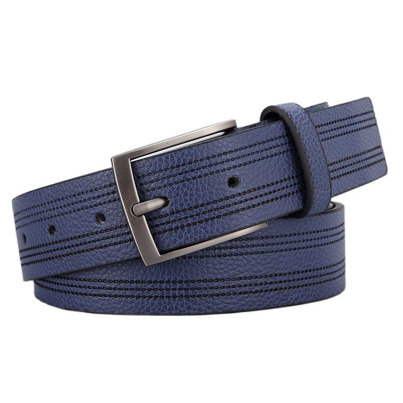 Men's Zinc Alloy Buckle Leather Belt - Versatile Casual Wear