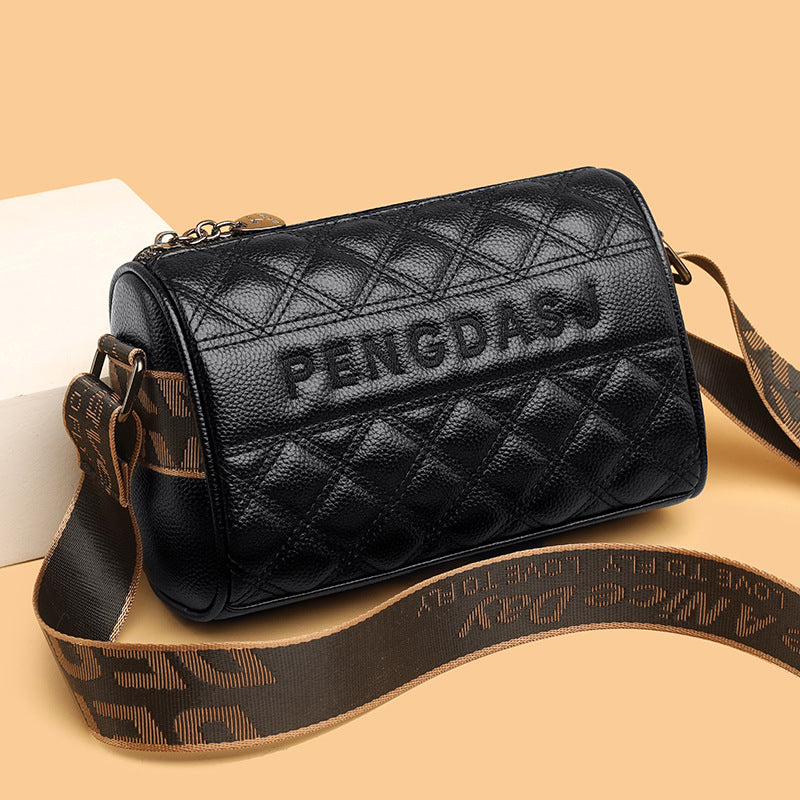 2023 Women's Genuine Leather Crossbody Bag with Wide Strap