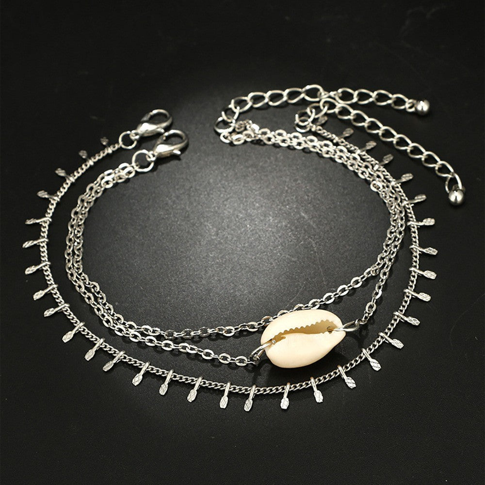 Trendy Beach Shell Anklet Set for Women