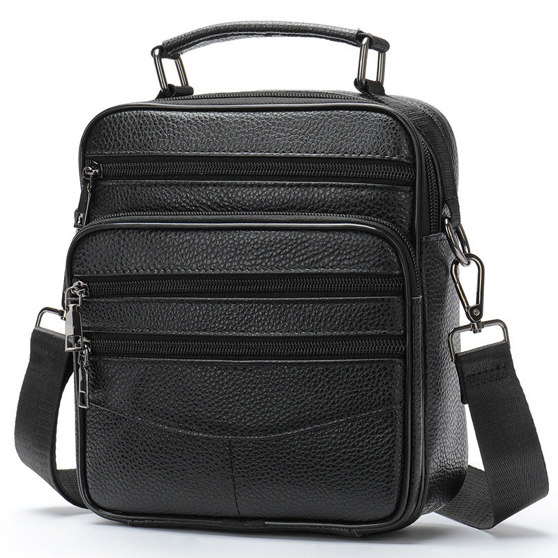 Genuine Leather Men's Shoulder Bag for Business Use