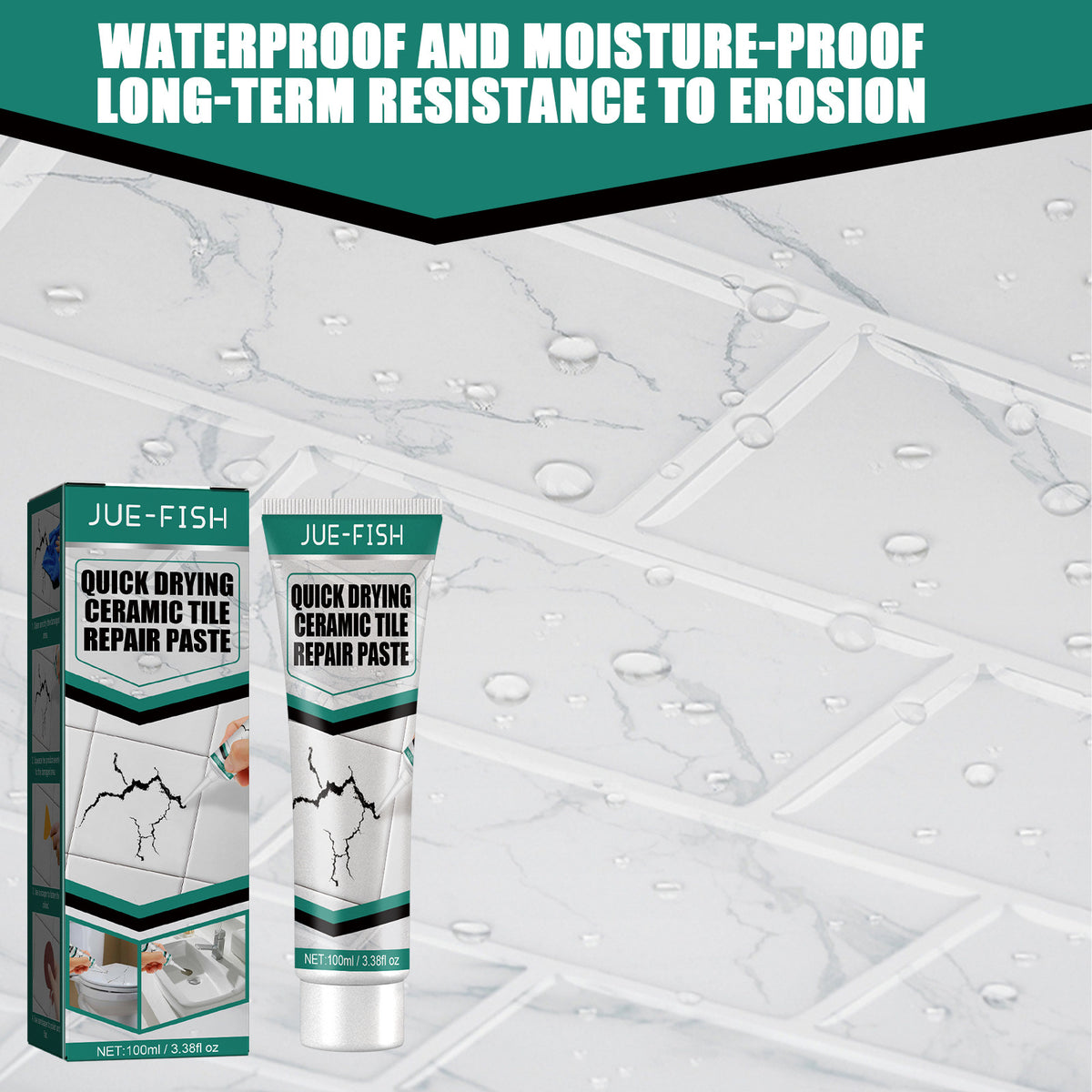 Jue-Fish Tile Repair Adhesive for Cracks and Marble