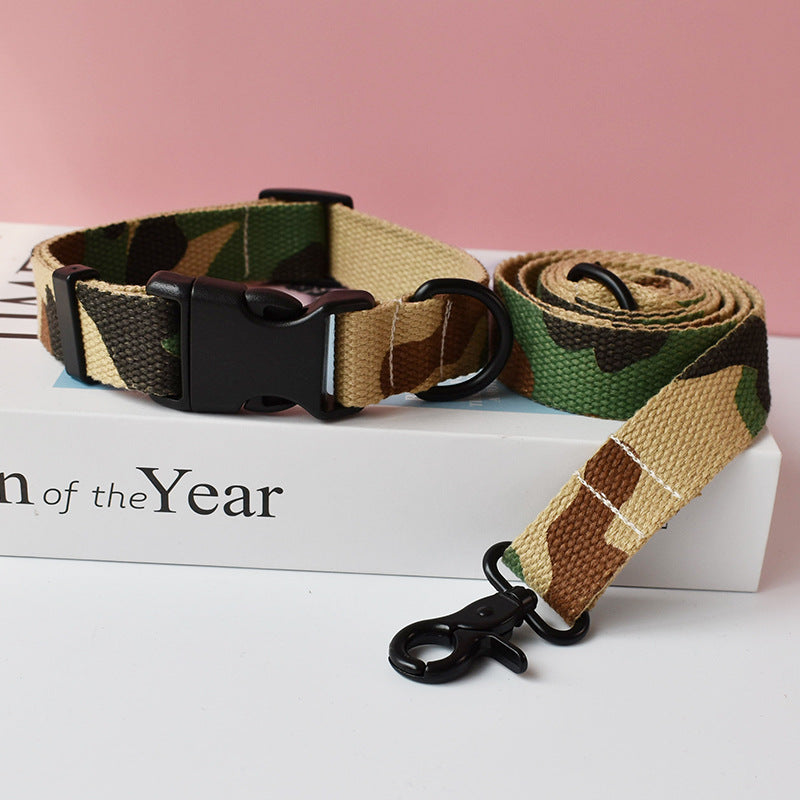 Ethnic Style Webbing Printed Pet Collar and Leash
